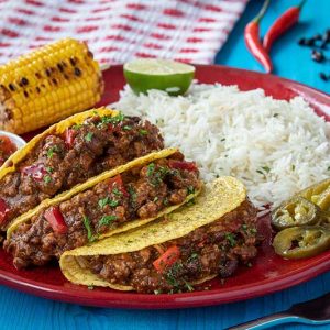 chilli con carne with cocoa & black bean