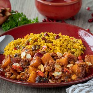 Squash, Cranberry & Red Onion Tagine