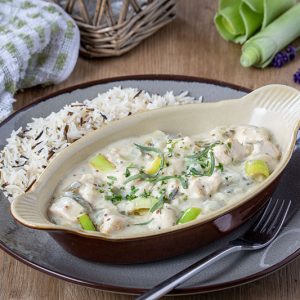 Chicken & Leek in Creamy Tarragon Sauce