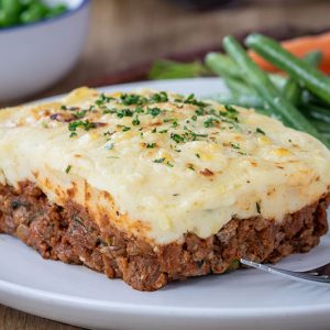 cottage pie with horseradish mash