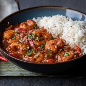 goan style piri piri prawn curry