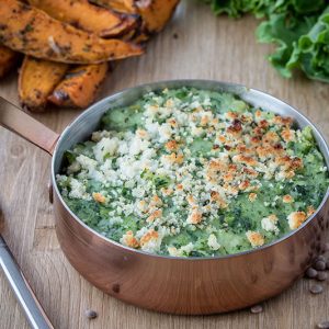 Spinach & Lentil Pie With Kale Mash