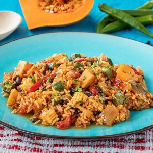 Black Bean & Okra Vegetable Jambalaya